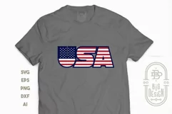 4th of July - USA Lettering SVG File/ USA Flag Product Image 3