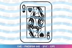 Valentines svg Queen of Hears Mom deck of cards cute love Product Image 2