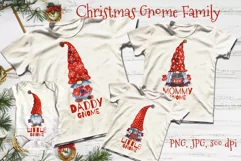 Christmas Gnome Family. Christmas Gnomes. Watercolor clipart Product Image 1
