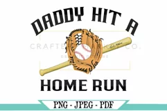 Baseball Baby Announcement Print PNG Product Image 2