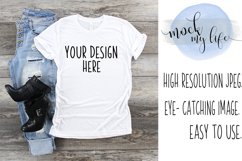 White Bella Canvas Mockup / Plain Shirt Mock up Product Image 1