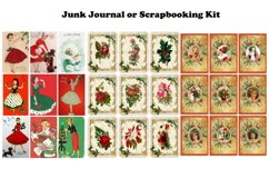 Vintage Christmas Junk Journal or Scrapbook Add Ons Kit PDF Product Image 6