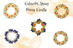 Watercolor Spring Flower Wreaths Product Image 3
