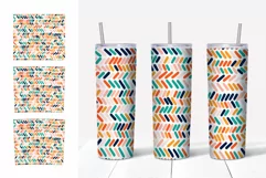 20oz Skinny Tumbler Sublimation Bright brush strokes png sub Product Image 2