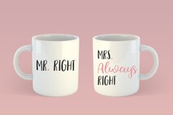 Mr Right &amp; Mrs Always Right SVG Cutting Files Product Image 2