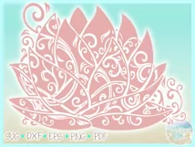 Lotus Water Lily Flower Namaste Mandala SVG Product Image 3
