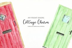 Watercolor Clipart My Front Door Cottage Charm Product Image 7