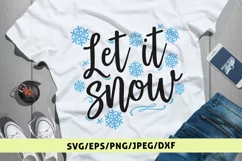 Let It Snow Christmas - Christmas SVG EPS DXF PNG Cut File Product Image 1