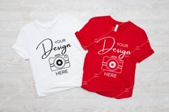 4th of July Mockup Bella Canvas 3001 Red White T-Shirt Product Image 1