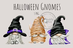 Halloween Gnomes | Watercolor Clipart Png Product Image 1