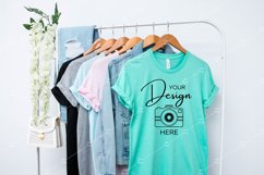 Bella Canvas Mockup 3001 Heather Mint T-shirt Mock Up Product Image 1