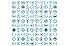 100 purchasing icons set, flat style Product Image 1