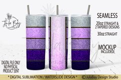 Skinny Tumbler Sublimation Designs Bundle Glitter Stripes Product Image 3