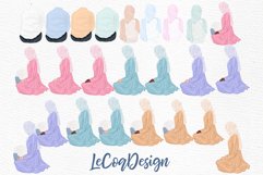 Muslim mother and children clipart Hijab clipart islamic Product Image 4