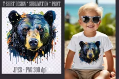 Bright watercolor grizzly bear,transparent PNG/JPEG Product Image 1