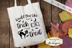 Trick or Treat - Black Cat - Halloween - SVG DXF Files Product Image 1