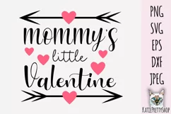 Mommy's little Valentine, SVG cut file for Valentine's day. Product Image 2