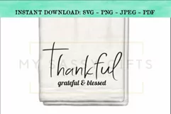 Thankful With Cross Thanksgiving Christmas SVG Design Product Image 1