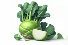 Kohlrabi Fresh Vegetable Transparent background Product Image 2