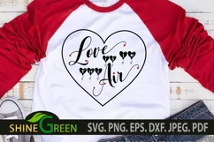 Valentines SVG - Love is in the Air Quote with Hearts Product Image 1
