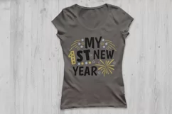 my first new year svg, new years svg, 1st new year 2019 svg. Product Image 2