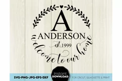 Monogram SVG, Family name SVG, Family svg, Last name svg Product Image 3
