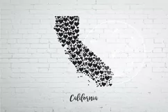 California map with hearts Product Image 1
