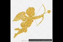 100 Glitter Cupid Love Clip Arts, Wedding, Luxury Glitter Product Image 5