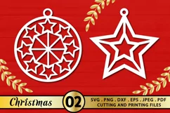 Christmas Ornament SVG PNG EPS DXF Christmas Earings SVG Product Image 1