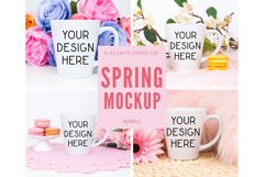 Mug Mockup 11 Oz Blank White Latte Coffee Cup Bundle Product Image 1