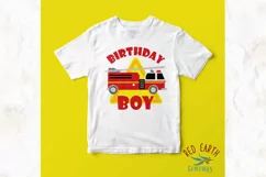 Fireman birthday theme, firefighter in SVG,DXF,PNG,EPS,PDF Product Image 4