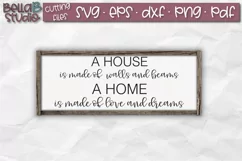 A House Is Made of Walls and Beams SVG File, Home Cut File Product Image 1
