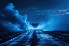 Motion Blurred Racetrack Night Scene Background Wallpaper Product Image 1