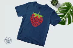 Strawberry Cut file | Fruit Word Art Product Image 3