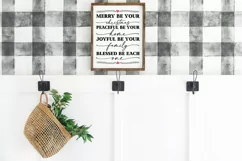 Farmhouse Christmas Sign SVG - Merry Be Your Christmas. Product Image 3