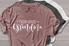 Most loved grandma svg, grandma shirt svg Product Image 2