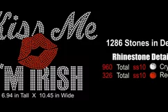Kiss Me I'm Irish Rhinestone SVG Template - St. Patty Product Image 2