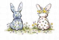 Watercolor Easter Bunnies Product Image 1