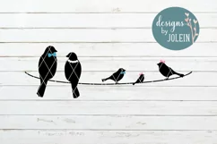 Birds on a wire SVG, DXF, PNG Product Image 4