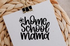Homeschool mama, mom svg, quarantine svg, hand lettered svg Product Image 1