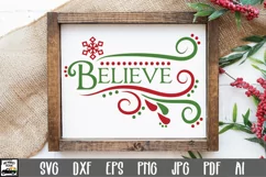 Believe SVG Cut File - Christmas SVG File Product Image 1