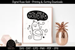 Potty Like A Rockstar- Kids Toddler SVG, Toilet Training SVG Product Image 1