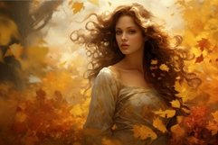 Autumnal beauty amidst falling leaves Product Image 1