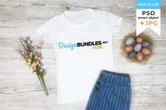 Easter Mockup T-shirt kids | JPG and PSD smart object Product Image 1