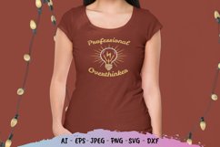 Professional Overthinker Hand Lettering SVG Product Image 1