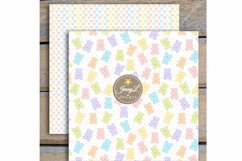 Pastel Gummy Bears Digital Papers and Clipart Product Image 5