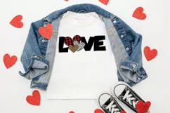 Buffalo Plaid Love Valentine's Sublimation PNG Product Image 2