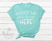Mock up Bella Canvas 3001 Heather Mint Unisex Mockup Product Image 1