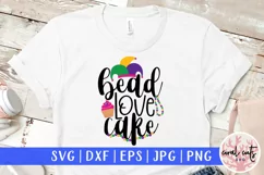 Bead love cakes - Mardi Gras SVG EPS DXF PNG Product Image 1