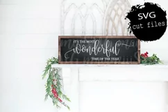 It's The Most Wonderful Time Of The Year Svg, Christmas Sign Product Image 1